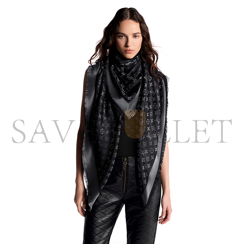 LOUIS VUITTON MONOGRAM SHINE SHAWL M75123 (142*142cm) LOUIS VUITTON MONOGRAM SHINE SHAWL M75123 (142*142cm)